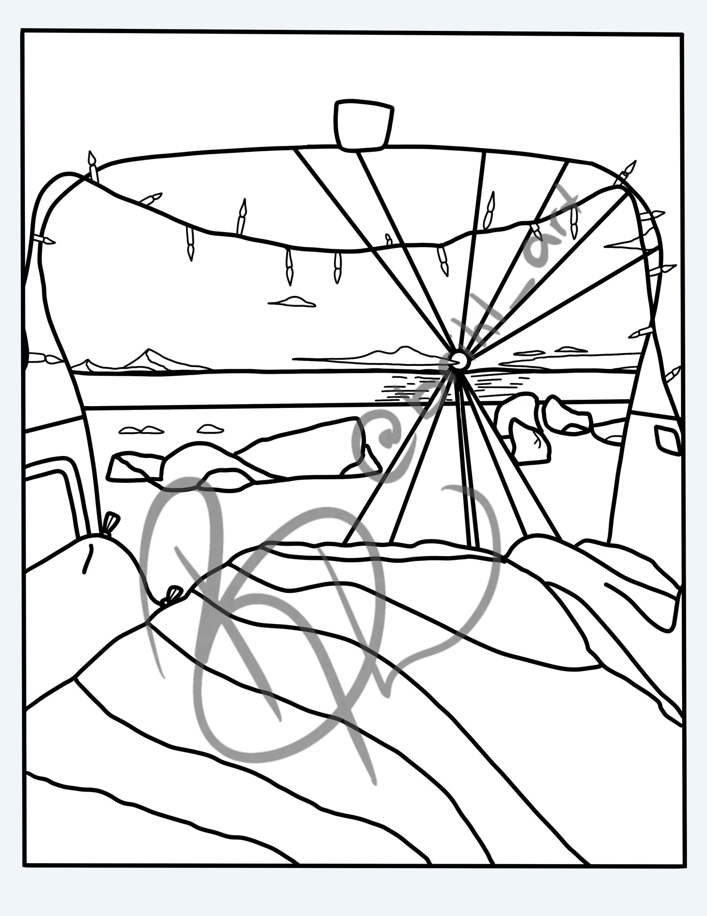 Happy Summer Colouring Pages