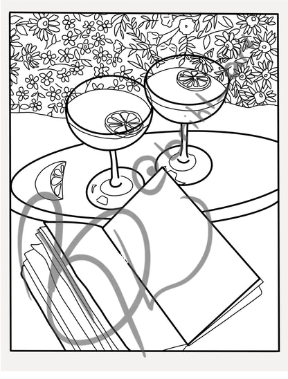 Happy Summer Colouring Pages