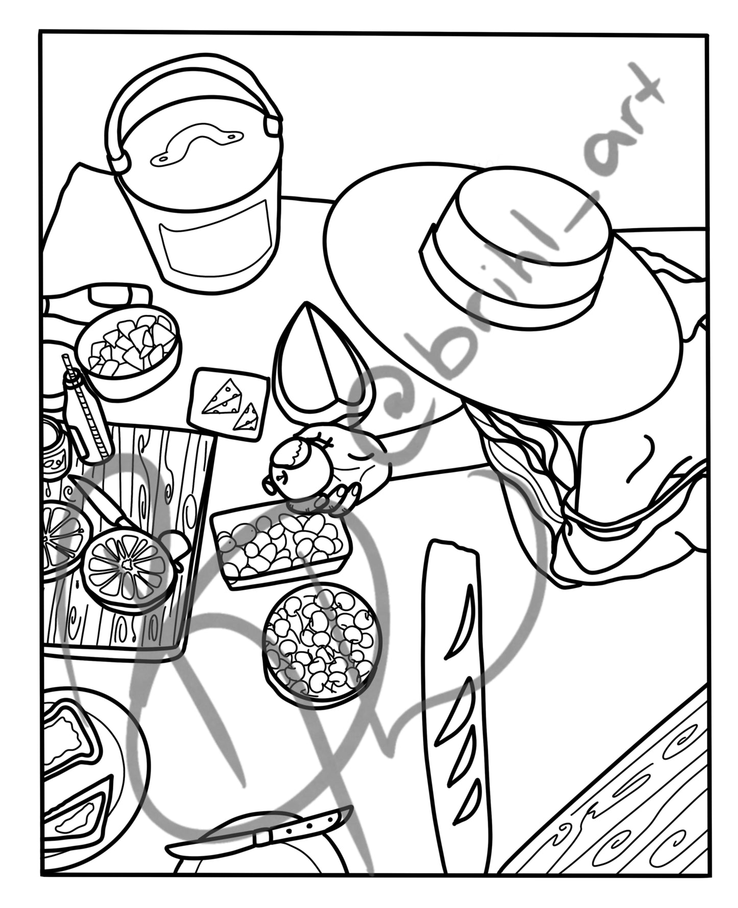 Happy Summer Colouring Pages