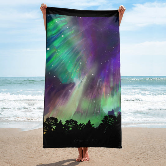 Northern Lights - Beach Towel